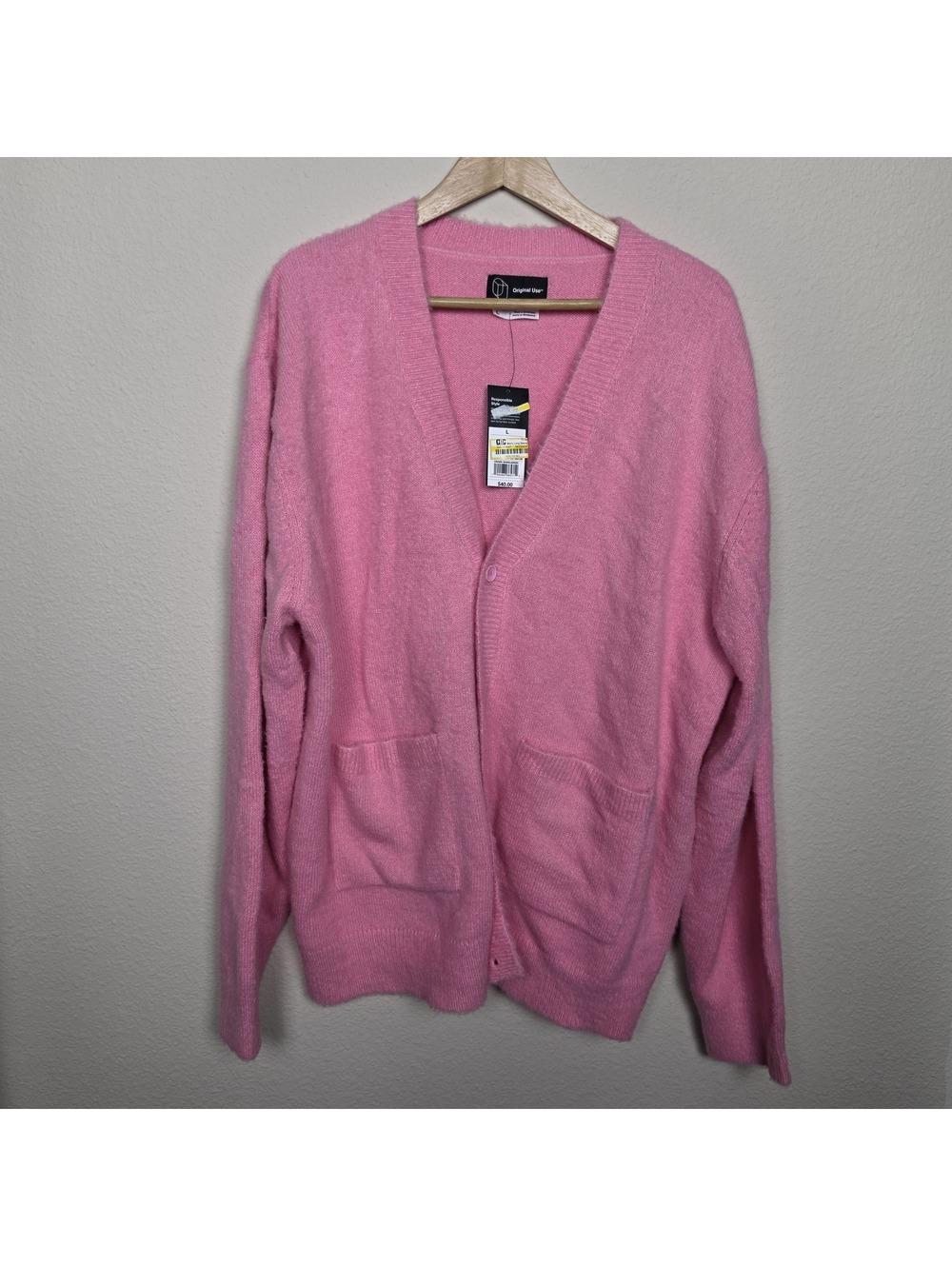 Original Use Men's Long Sleeve Cardigan Sweater L